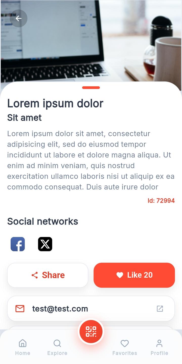 UbiZ profile screen